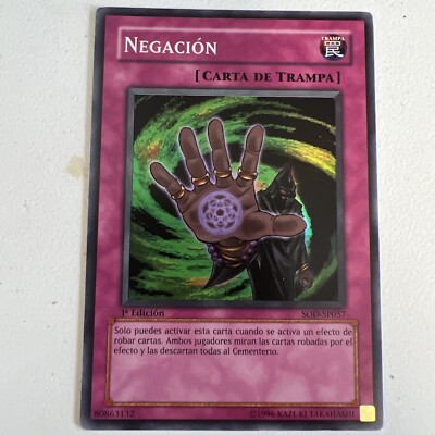 1996 Yu-Gi-Oh! Soul of the Duelist Rare1st Edition Null And Void (negación) Holo