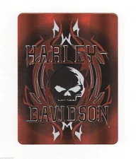 Harley Davidson WILLIE G SKULL and BLADES Sticker OEM Part HAR434 ~ 3.5 Inches!