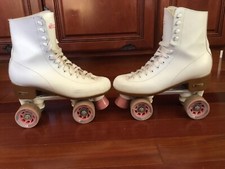 Chicago Women's Classic Roller Skates - White Quad Rink Skates Size 8 US LADIES