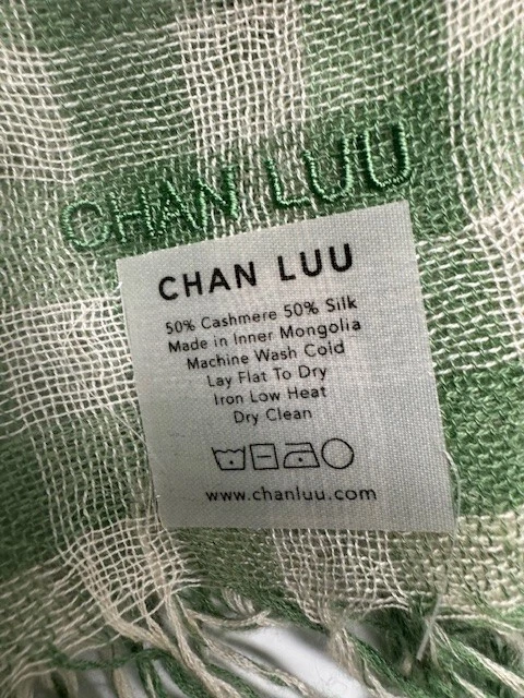 Bufanda Chan Luu Cachemira y Seda-Inglés Ivy Gingham *Nueva sin Etiquetas Foto 2 de 4