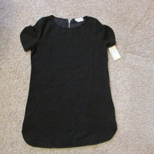 NWT Humble Chic Large Little Black Sheath Dress Knee Length Poly S/S