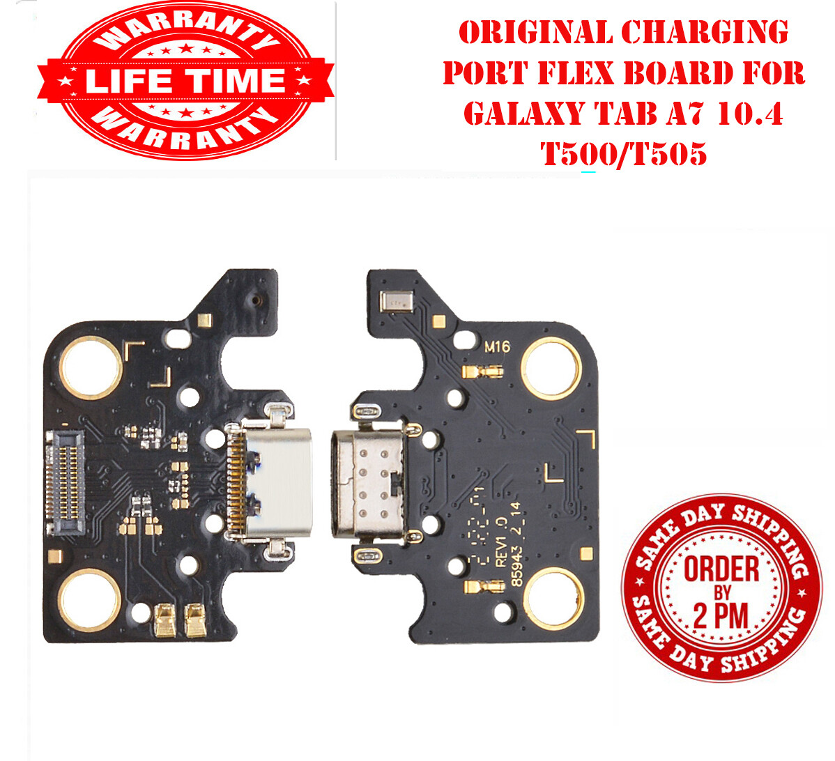 Samsung Tab A7 本体 充電器・ProCase付き SAMSUNG GALAXY TAB A7 SM-T500 T505 REPLACEMENT CHARGING PORT FLEX