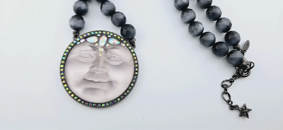 Collar de cuentas Kirks Folly Enchantress Stormy Seaview Moon 50 mm hematita Foto 4 de 4