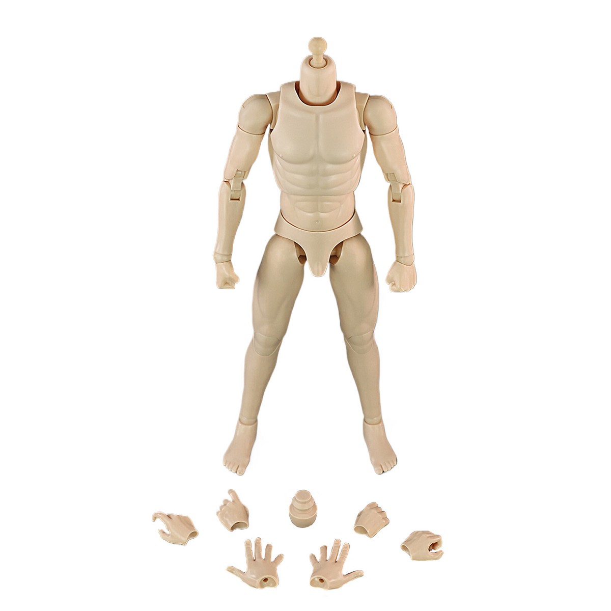 Moveable Jointed 1/6 Scale Male Action Body for 12