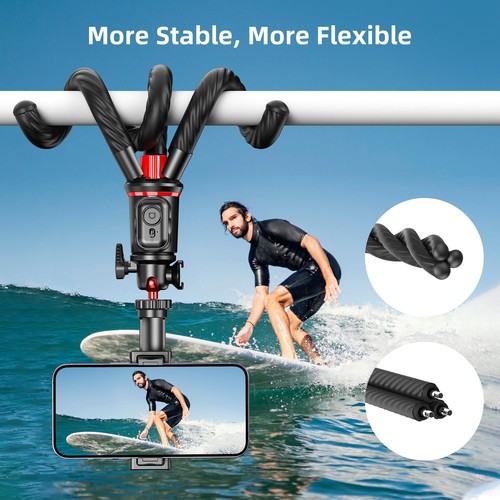 Tripod for iPhone, Flexible Camera Tripod Extendable Cell Phone Tripod Stand ... - Picture 2 of 10