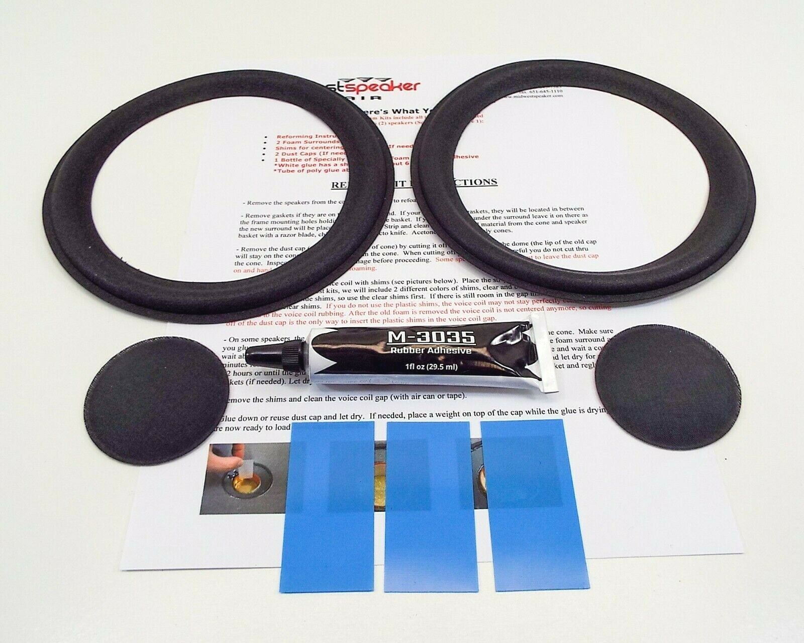 Boston Acoustic HD 7 HD7 7" Woofer Refoam Speaker Kit w/ Dust Caps! eBay