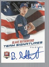 2015 USA Baseball 18U National Team Signatures #18 Blake Rutherford 212/499