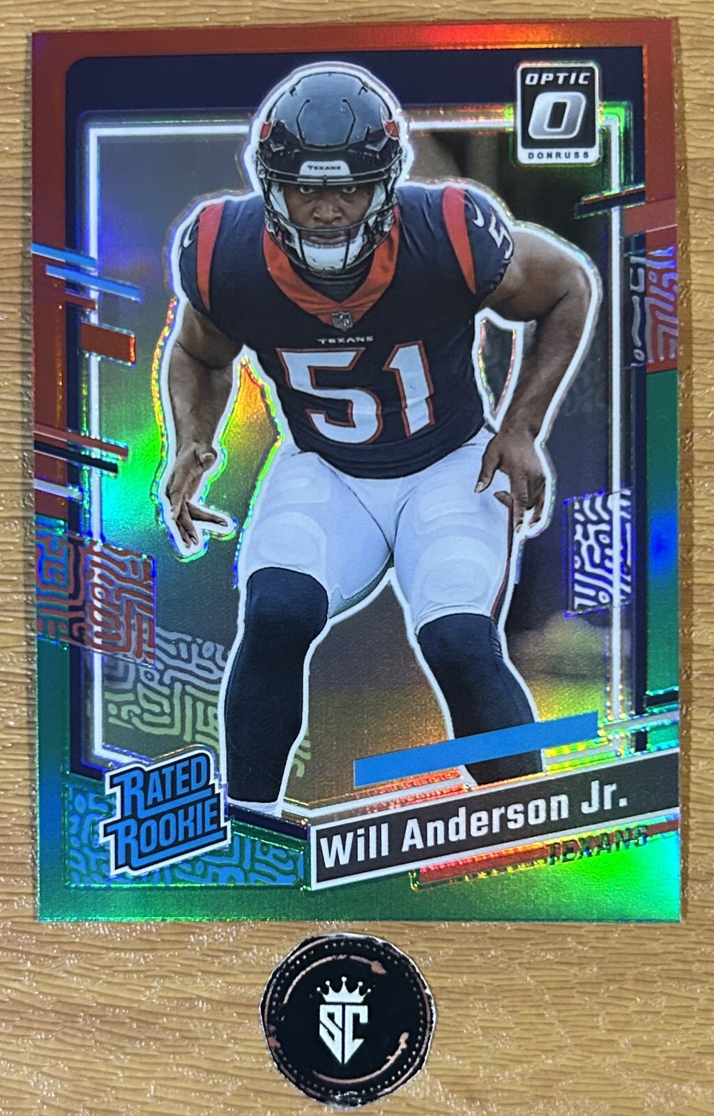 Will Anderson Jr. 2023 Donruss Rookie Red & Green Optic Preview Rookie Card #342