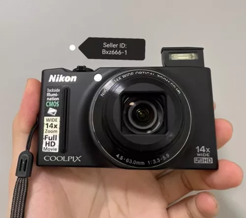 Nikon COOLPIX S8200 Black Digital Camera 16.1MP Compact 14x zoom Tested Works