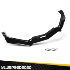 Fits 2020-2025 Corvette C8 GM 5VM Style Front Bumper Lip Splitter Glossy Black