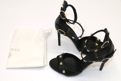 Versace Medusa Head Stiletto Sandals EU 36.5 US 6.5 - Black/Gold