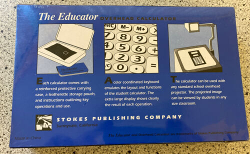 The Educator Basic Overhead Calculator Stokes Publishing No 203 Companion TI-108 - Picture 2 of 5