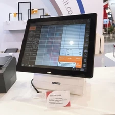 POS touch computer all in one I5/8G/128G/15" with card reade for restaurant
