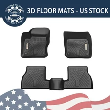 All Weather 3D Floor Mats for 2012-2018 Ford Focus Waterproof Font & Rear Liners