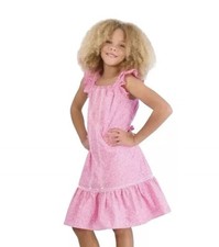 French Connection Youth Girl's Cotton Dress Floral Pink Ruffle Size M 10-12 NEW