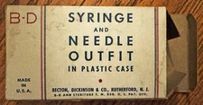 Vintage Becton Dickinson WWII Syringe and Needle Outfit Medical Corps BD