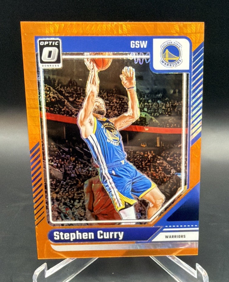 2024-25 Panini Donruss Optic Stephen Curry /299 Orange Hyper Prizm Warriors #155