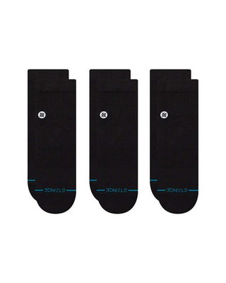 Stance Icon Quarter Socken 3er Pack - gepolsterte Baumwoll-Alltagssocken