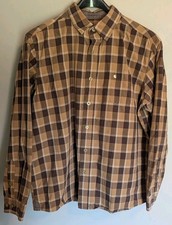 Carhartt Mens Brown Plaid Long Sleeve Button Up Shirt Size XL / 100086 JAB