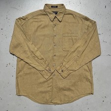 Vintage Burberrys Cotton Solid Button Shirt Made USA L