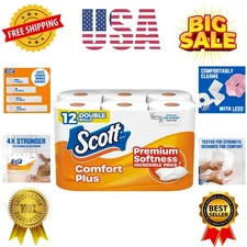 Scott ComfortPlus Toilet Paper, 12 Double Rolls, 231 Sheets per Roll FREE SHIP