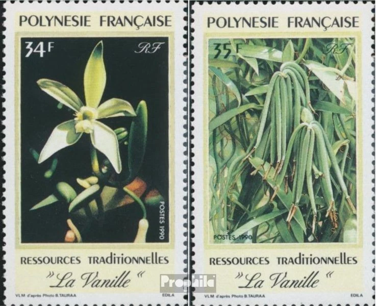 Timbres français polynésie 1990 Mi 549-550 (complète edition) neuf avec gomme or - Photo 1/1