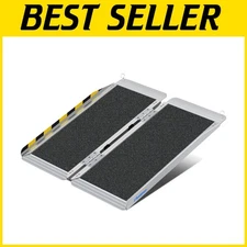 Multi-Purpose 3FT Non-Slip Aluminum Ramp for Wheelchairs, Strollers, and Pets