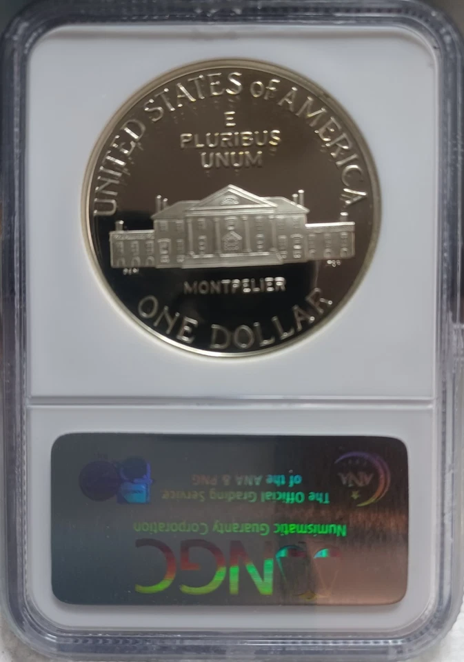 1993-S PF69UCAM MADISON COMMEMORATIVE SILVER DOLLAR. FLAWLESS. Video SL0182 - Image 2 of 4