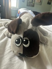 Tonka Pound Puppies Dog Plush White Brown 17 Inch 1985 Stuffed Animal Toy
