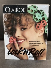 CLAIROL Lock N Roll Pageant Spoolies 24 Hot Rollers Hair Curlers BT-1 Box 1989