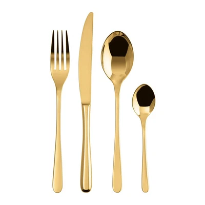 SAMBONET Servizio di posate per 6 persone , 24 pezzi, TASTE PVD GOLD