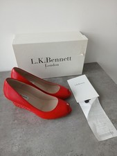 LK Bennett Red Peep Toe Wedge