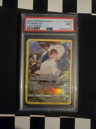 Snorlax Lost Origin Trainer Gallery Holo Ultra Rare TG10/TG30 PSA 9