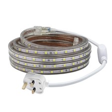 LED Strip 220V 240V 5050 SMD IP67 Waterproof Lights Rope RGB White Blue UK plug