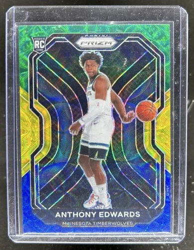 2020-21 Prizm Anthony Edwards RC Choice Blue, Yellow and Green Prizm #258