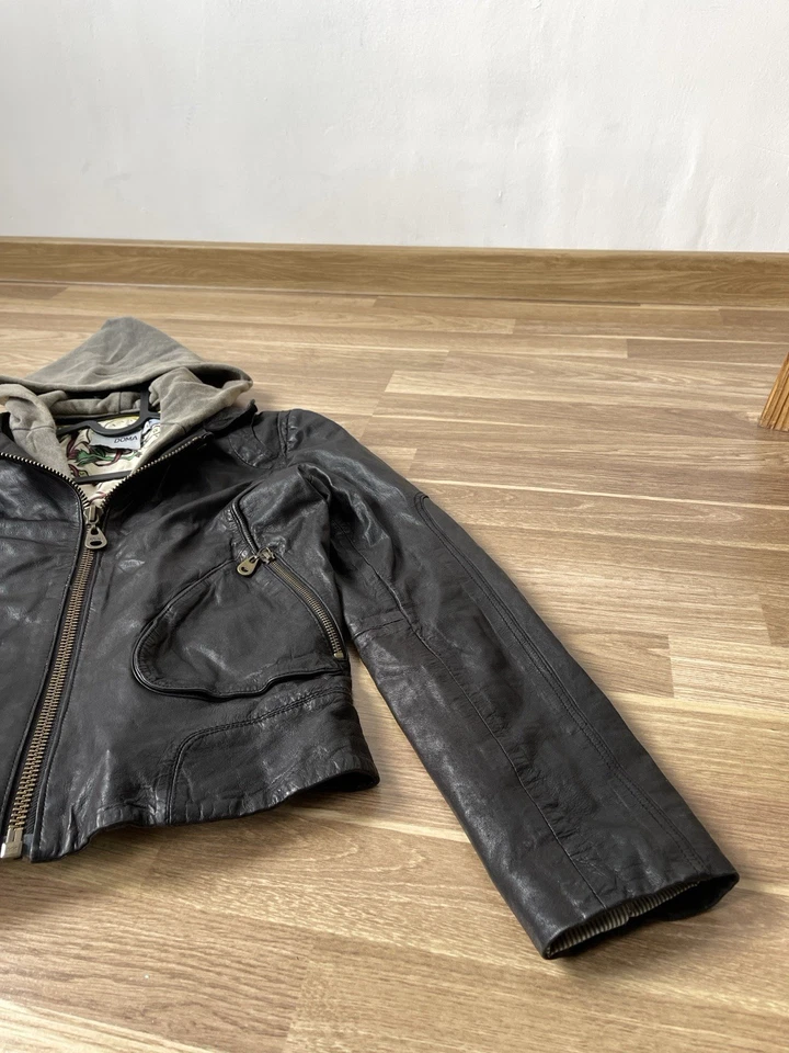 DOMA Women’s Leather Black Jacket Size 1 - Image 2 of 4