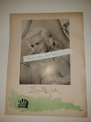 1958 Jayne Mansfield, Mark Robson 9x12 film industry clipping ad