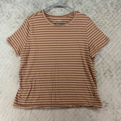 Universal Thread T-Shirt Womens XXL Colorful Striped 70s Style Short Sleeve