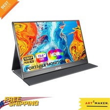 15.6-Inch Full HD Portable Monitor - Ultra-Slim USB-C IPS Display w/Smart Cover