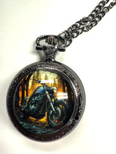 Pocket Watch Quartz Men Women Watch Motorcycle Belt Fashion Gift 10