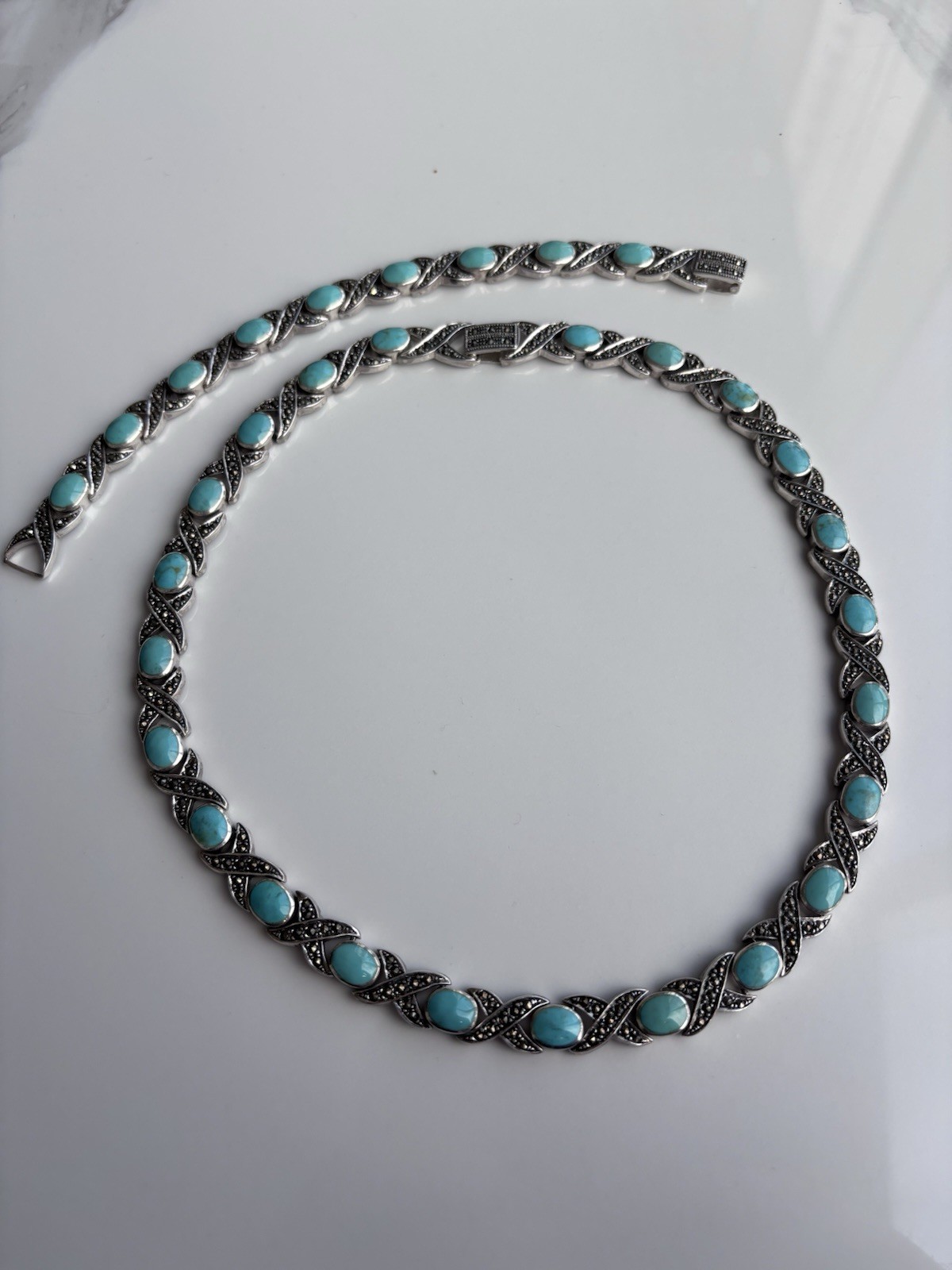 FAS Solid 925 Sterling Silver Gemstone Choker & B… - image 5