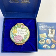 Gump's Halcyon Days Robert Browning Grow Old with Me Enamel Trinket Box