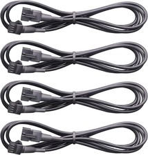 LED Rock Light Extension Wire 4 PCS,47 Inch 4 Pin LED Extension Cable,Neon Accen