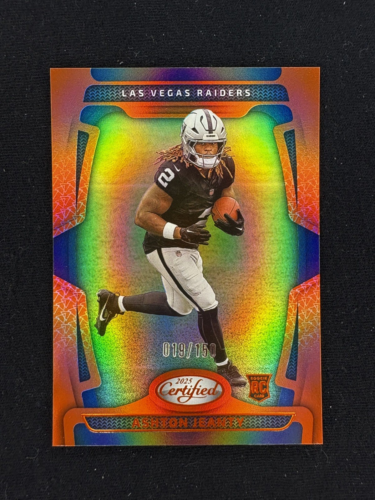2025 Panini Certified Ashton Jeanty Rookie Orange Foil  /150 #125