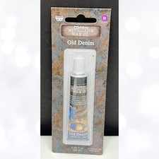 Prima Finnabair METALLIQUE WAX Mixed Media Art Alchemy OLD DENIM