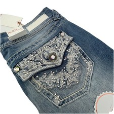 Women's Wallflower Luscious Curvy Fit Bootcut Jeans Mid Rise Medium Wash Sz 11