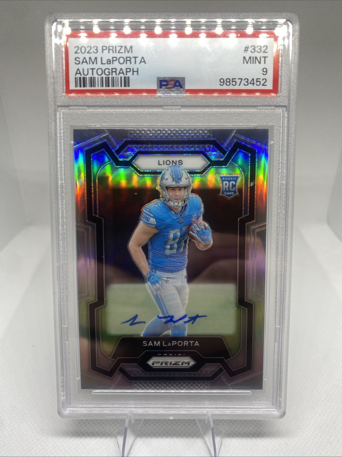 2023 Panini Prizm - Rookies Sam LaPorta #332 Silver Prizm Autographs (AU, RC)