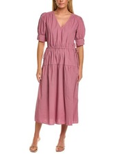 Velvet By Graham & Spencer Lianna Short Sleeve Midi Dress Women's Pink S