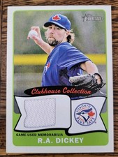 2014 Topps Heritage Clubhouse Collection Relics #CCR-RD R.A. Dickey  Blue Jays