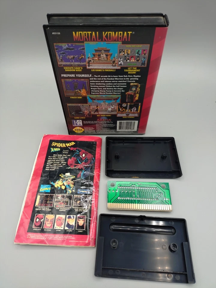 Mortal Kombat Sega Genesis Video Game 1993 CIB Complete Tested Works - Image 2 of 2